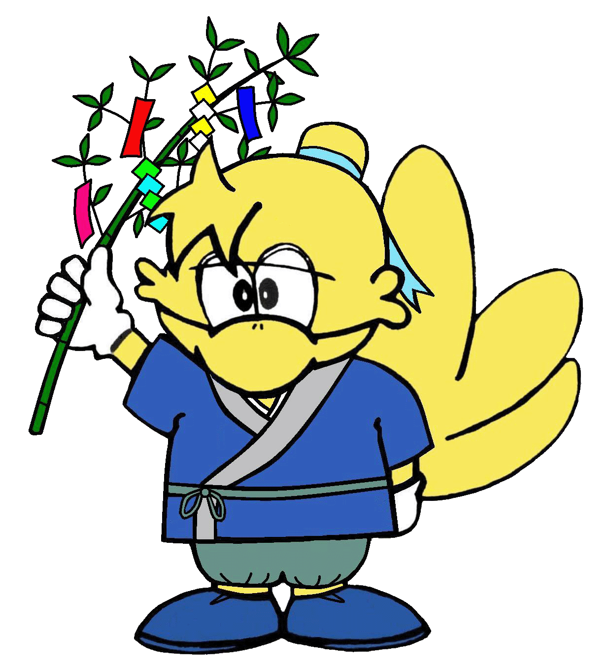 7月パーキィ君 七夕 gif 山田池公園