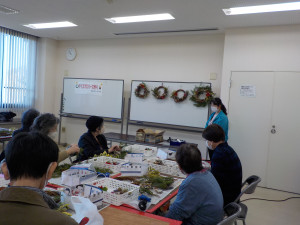 リース作り写真